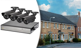 4 Camera 1080p CCTV System with 4 Cameras & Optional Storage - Free Delivery