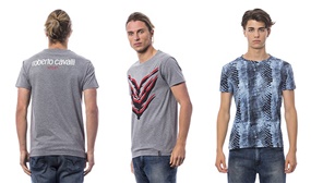 Roberto Cavalli Sport Round Neck Printed Men's T-shirts