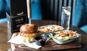Enjoy 2 Smokin' Bones Burgers with Sides & Cocktails @ The Wiley Fox, Eden Quay