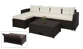 Naples 5 Seater Rattan Set with Storage Compartment
