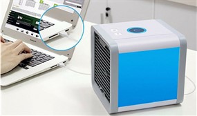USB Personal Air Cooler & Humidifier with Built-In LED Mood Light