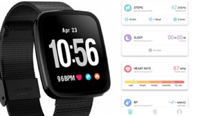 OLED Smart Watch Fitness Tracker with Heart Rate, Blood Pressure & More