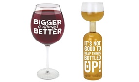 Novelty 750ml Wine Glass or Bottle