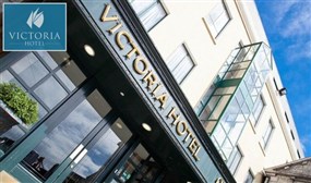 1 or 2 Nights B&B Escape for 2 with Dinner and a Late Check-out at The Victoria Hotel, Galway City
