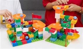 74 Piece Marble Run Building Block Set