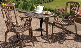 3 Piece Rose Armchair Bistro Set in 3 Colours