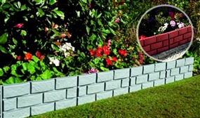 4 Panel Brick Effect Garden Border - 2 Colours