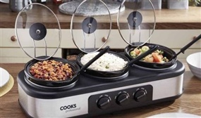 Cooks Professional Three-Pot Slow Cooker