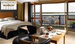 1 or 2 Nights B&B with a 4-Course Dinner, Cocktails & Spa Credit at the Wineport Lodge, Westmeath