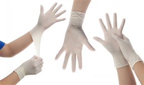 Pack of 50 Pairs of Disposable Latex Gloves - S/M/L/XL