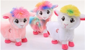 Kid's Adorable Shaking Llama Plush Toy in 3 Colours