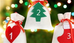 24 Day Advent Gift Bag Tree Decoration