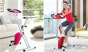 Foldable Home Exercise Bike with LCD Monitor - 4 Colours