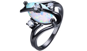 Marquise Cut Opal Gemstone Ring - Free Delivery