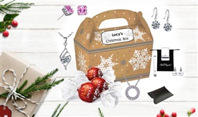 Personalised Christmas Luxury Gift Box Made with Crystals from Swarovski