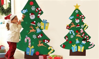 DIY Felt Christmas Tree and Ornaments - Great for Toddlers & Kids