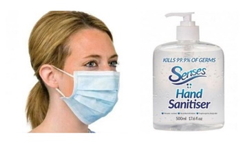Surgical Face Masks with Optional Hand Sanitiser from €4.99 - 2, 4 or 8