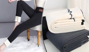 Pair of Women's Fleece Lined Thermal Leggings - UK Sizes 6-14