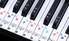 Transparent Removeable Piano Keyboard Stickers for Beginners