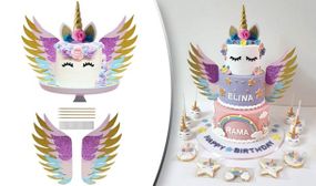 Unicorn Cake Topper with Wings