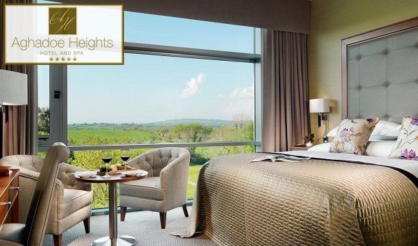1 or 2 Nights Stay for 2 with Breakfast, a Dinner Option and more at the Luxury 5-StarAghadoe Heights Hotel & Spa, Overlooking the Lakes of Killarney