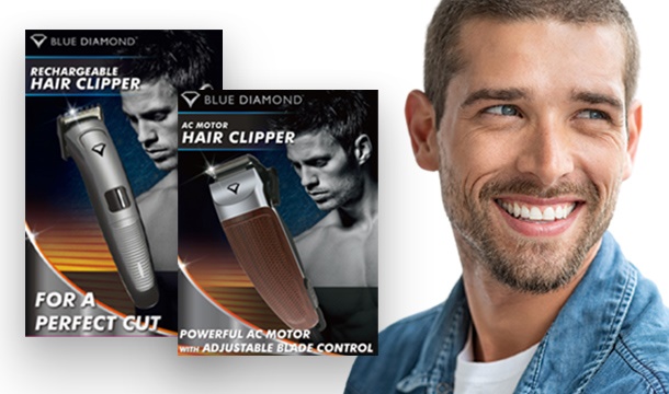 PRICE DROP: Men's Blue Diamond Hair Clippers/Trimmers from €19.99