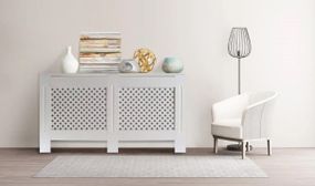 Copenhagen Radiator Covers with Cross Pattern - Express Delivery