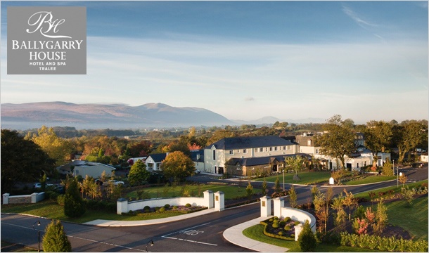 1 or 2 Night B&B with Spa Credit and more for 2 people at the wonderful Ballygarry House Hotel & Spa, Kerry