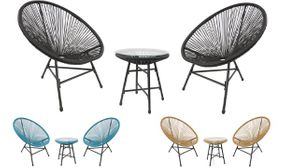 2 Seater String Chair Bistro Set - 6 Colours Available