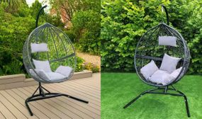 FLASH SALE: Zero Gravity Swinging Garden Egg Chair - 2 Colours (With Weatherproof Cover)