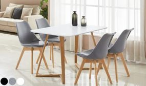 Set of 4 Jenson Tulip Style Dining Chairs