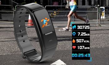 Vitality X7 Fitness Tracker with Cardiovascular Monitoring & Music Control - Free Delivery