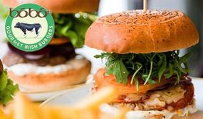 Enjoy 2 Gourmet Burgers with Chips and 2 Small Starters at Bobos Gourmet Burgers, Abbey Street