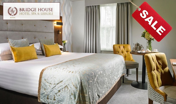 FLASH SALE - 1 or 2 Nights Bed & Breakfast, €20 Dining Credit and use of the Leisure Facilities at the stunning Bridge House Hotel, Tullamore, Co Offaly