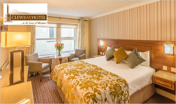 2 or 3 Night Stay for 2, Full Irish Breakfast, Access to Westport Leisure Park & Late check-out at Clew Bay Hotel, Westport