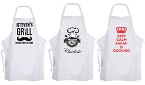 Personalised Adult Kitchen Aprons - 19 Unique Styles 