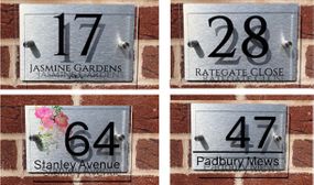 Personalised Double Panel House Signs - 7 Styles