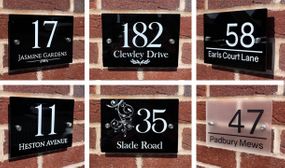 Personalised Single Panel House Signs - 6 Styles