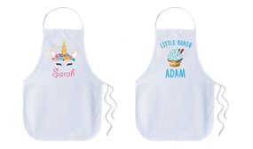 Personalised Kids Kitchen Aprons - 13 Unique Styles 