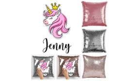 Personalised Sequin Magic Cushions - 10 Unique Styles