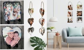 Square or Heart Shaped Photo Hanging Panels