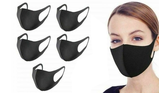 Download Black 3 Layer Reusable Face Masks - 1, 2, 4 or 10 - Save ...