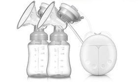 Electric Double Breast Pump with 2 Bottles