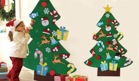 DIY Felt Christmas Tree and Ornaments - Great for Toddlers & Kids