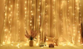 Remote Control LED Curtain Fairy Lights - 2 Sizes