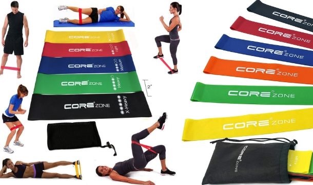 €7.99 for Resistance Loop Bands, Yoga, Pilates & Rehabilitation Full Set of 5