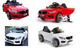 BMW Style Coupe 12V Electric Ride On Car - Red or White. Ages 2-5 Years