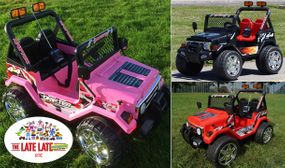 Kids 2-Seater 12V Electric Ride on Jeep in 6 Colours, 3-8 Years