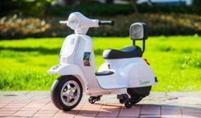 Licensed Vespa 6V Electric Ride On Motorbike in 3 Colours