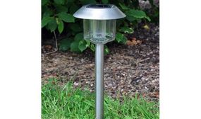 Dusk Till Dawn Stainless Steel Solar Powered Outdoor Garden LED lantern - 4 Pack